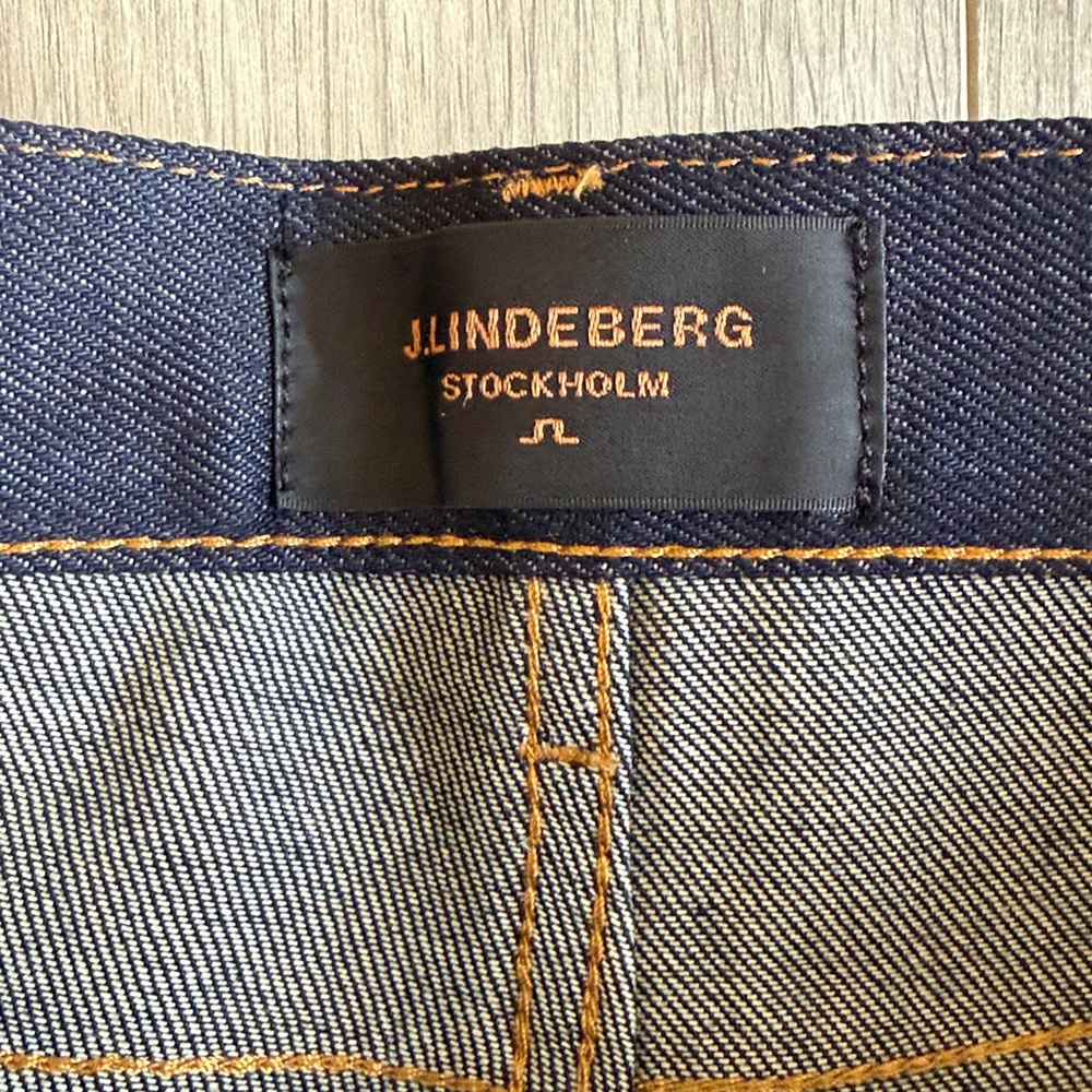 J Lindeberg Stockholm Mens Dark Indigo Raw Straight Leg Denim Jeans 30/32 - Picture 8 of 11